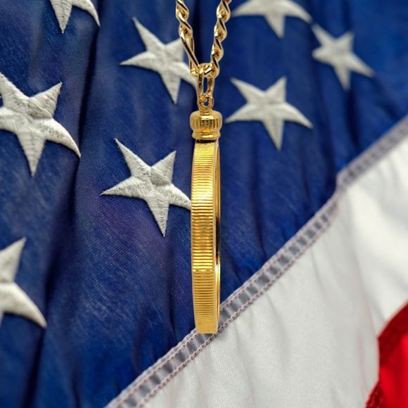 Vintage JFK Framed Gold Plated Bronze Commemorative1961 Innagural Coin - Picture 4 of 8